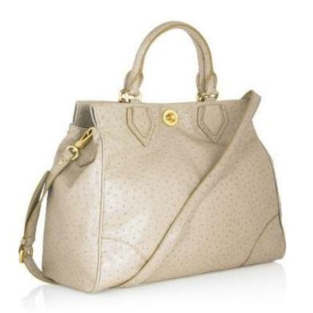 Marc By Marc Jacobs Lucy Ostrich Embossed Tote Bag Satchel in Light Pink